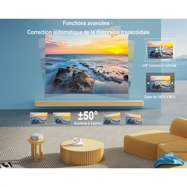 ویدیو پروژکتور 4k با فکوس خودکار برند جیمویو مدل E30