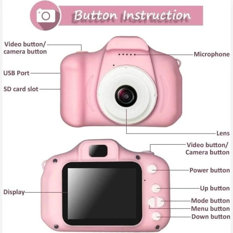 دوربین عکاسی و فیلمبرداری کودک مدل C6 با کارت حافظه 32GB