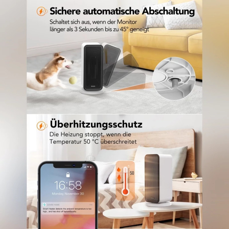 بخاری برقی هوشمند وای فای دار کم مصرف برند Govee Life