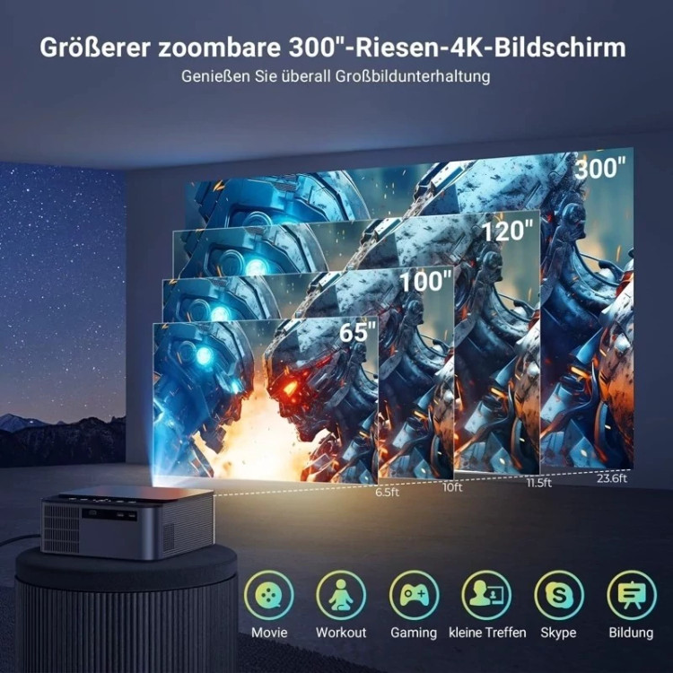 ویدیو پروژکتور 4K HDR برند لونویکس فوکوس خودکار مدل L8