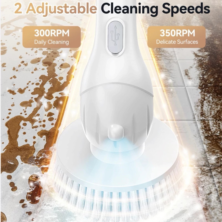 اسکرابر چرخشی شارژی ضد اب با صفحه نمایش LED