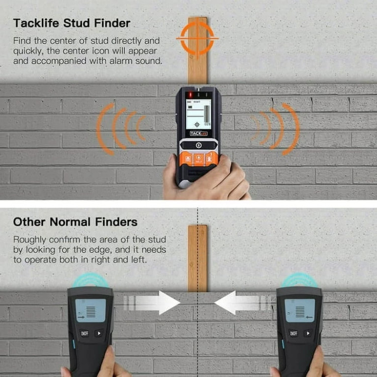 اسکنر ، ردیاب دیواری برند TACKLIFE-DMS05 با رطوبت سنج