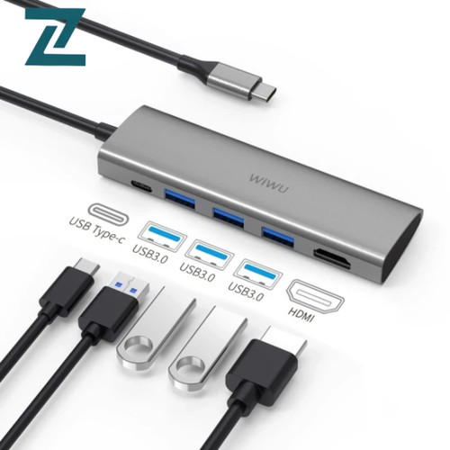 هاب 5 پورته USB-C برند WIWU مدل A531H