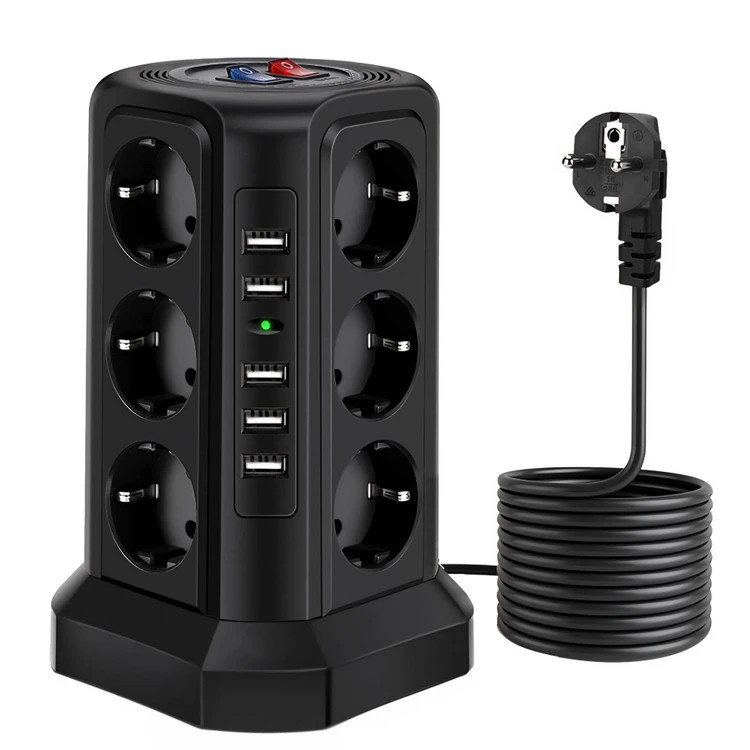 چندراهی برق کوتومای 2500w و 12 پریز و ۵ پورت USB با کابل 1.80 سانتیمتری