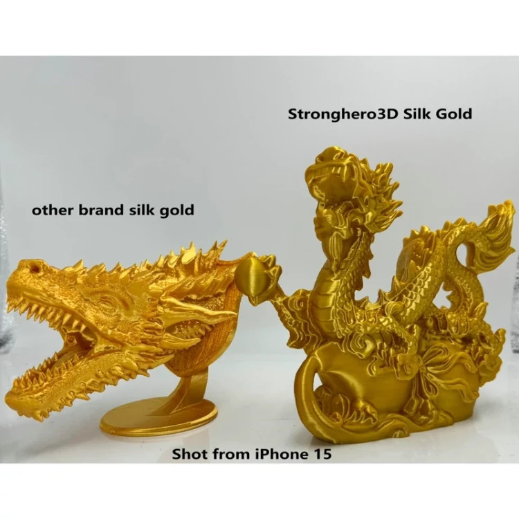 فیلامنت پرینتر سهبعدی برند Stronghero3D اندازه 1.75mm – رنگ طلایی، وزن ۱ کیلوگرم