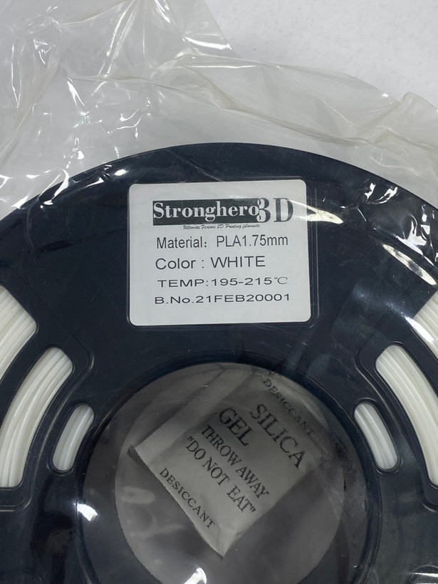 فیلامنت پرینتر سهبعدی برند Stronghero3D با اندازه 1.75mm – رنگ سفید، وزن ۱ کیلوگرم