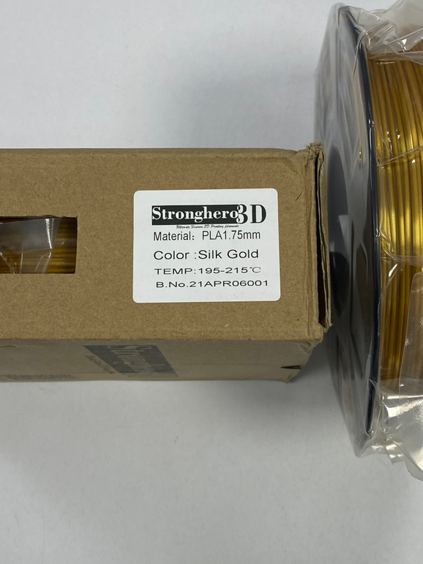 فیلامنت پرینتر سهبعدی برند Stronghero3D اندازه 1.75mm – رنگ طلایی، وزن ۱ کیلوگرم