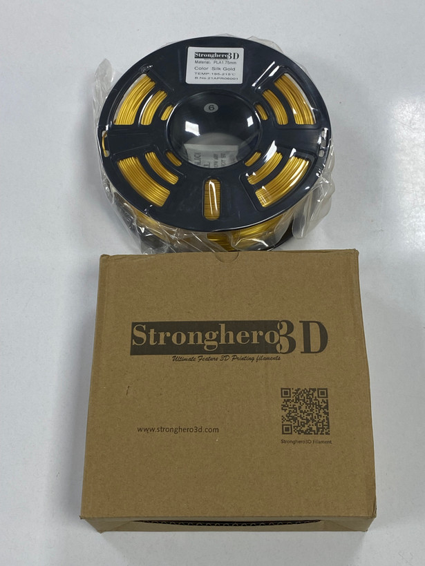 فیلامنت پرینتر سهبعدی برند Stronghero3D اندازه 1.75mm – رنگ طلایی، وزن ۱ کیلوگرم