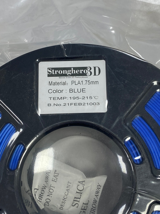 فیلامنت پرینتر سهبعدی برند Stronghero3D اندازه 1.75mm – رنگ آبی، وزن ۱ کیلوگرم