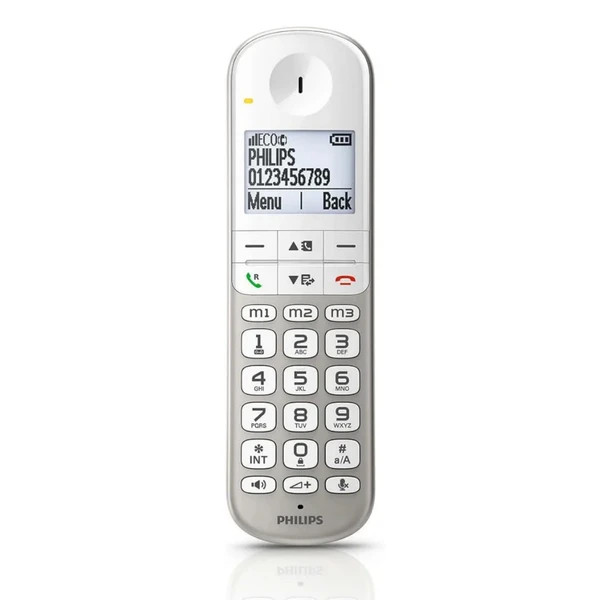 تلفن ثابت برند فیلیپس مدل XL490 | سازگار با سمعک، تقویت صدا و صفحه نمایش بزرگ
