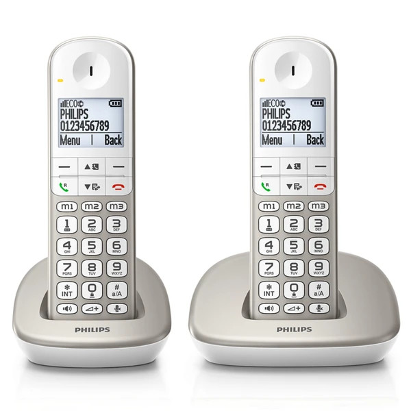 تلفن ثابت برند فیلیپس مدل XL490 | سازگار با سمعک، تقویت صدا و صفحه نمایش بزرگ