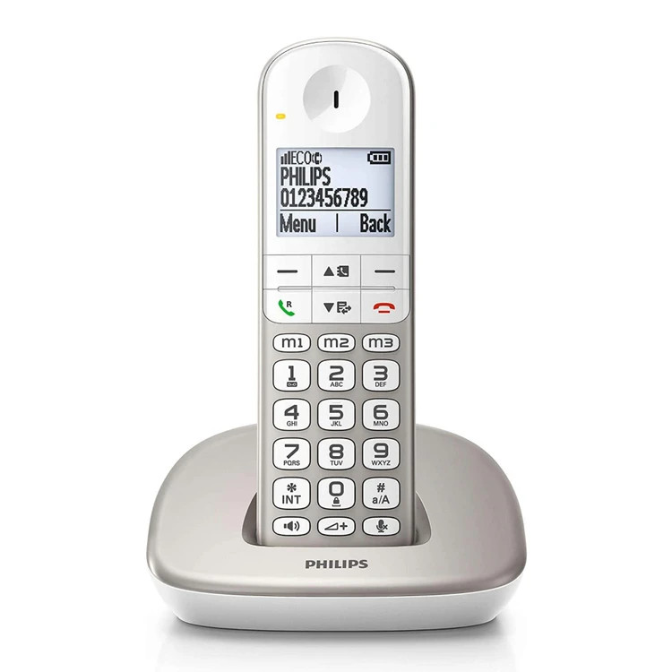 تلفن ثابت برند فیلیپس مدل XL490 | سازگار با سمعک، تقویت صدا و صفحه نمایش بزرگ