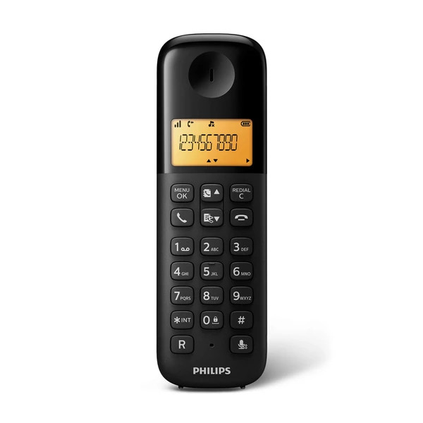 تلفن ثابت بیسیم برند فیلیپس مدل D160 Duo دو گوشی | DECT، صفحه نمایش 1.6 اینچی