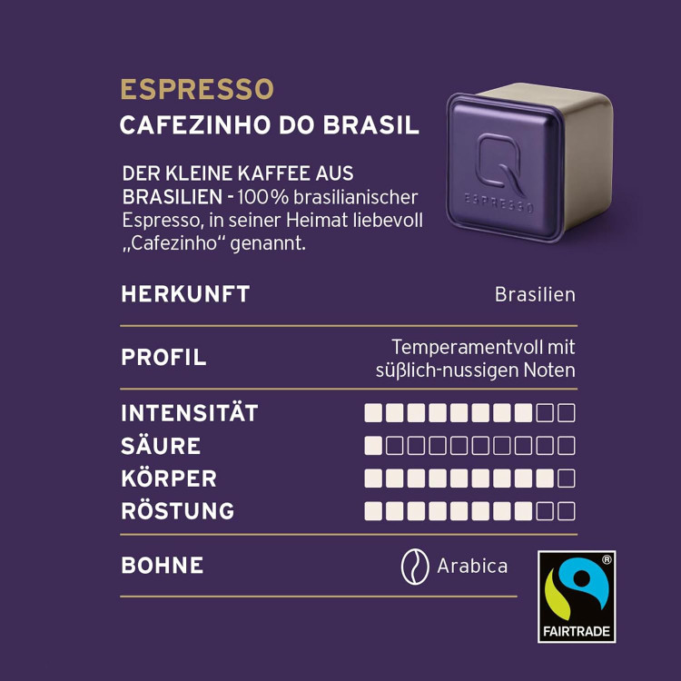 کپسول قهوه چیبو Tchibo Qbo Espresso Cafezinho do Brazil | طعم آجیلی و تند، شدت ۸/۱۰
