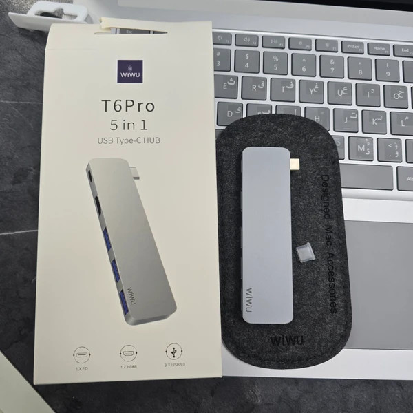 هاب تایپ-سی 5 پورت برند ویوو مدل T6 Pro