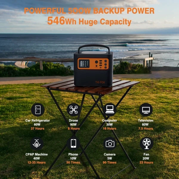 پاور استیشن برند TIG FOX مدل T500 (حداکثر توان 850 وات)