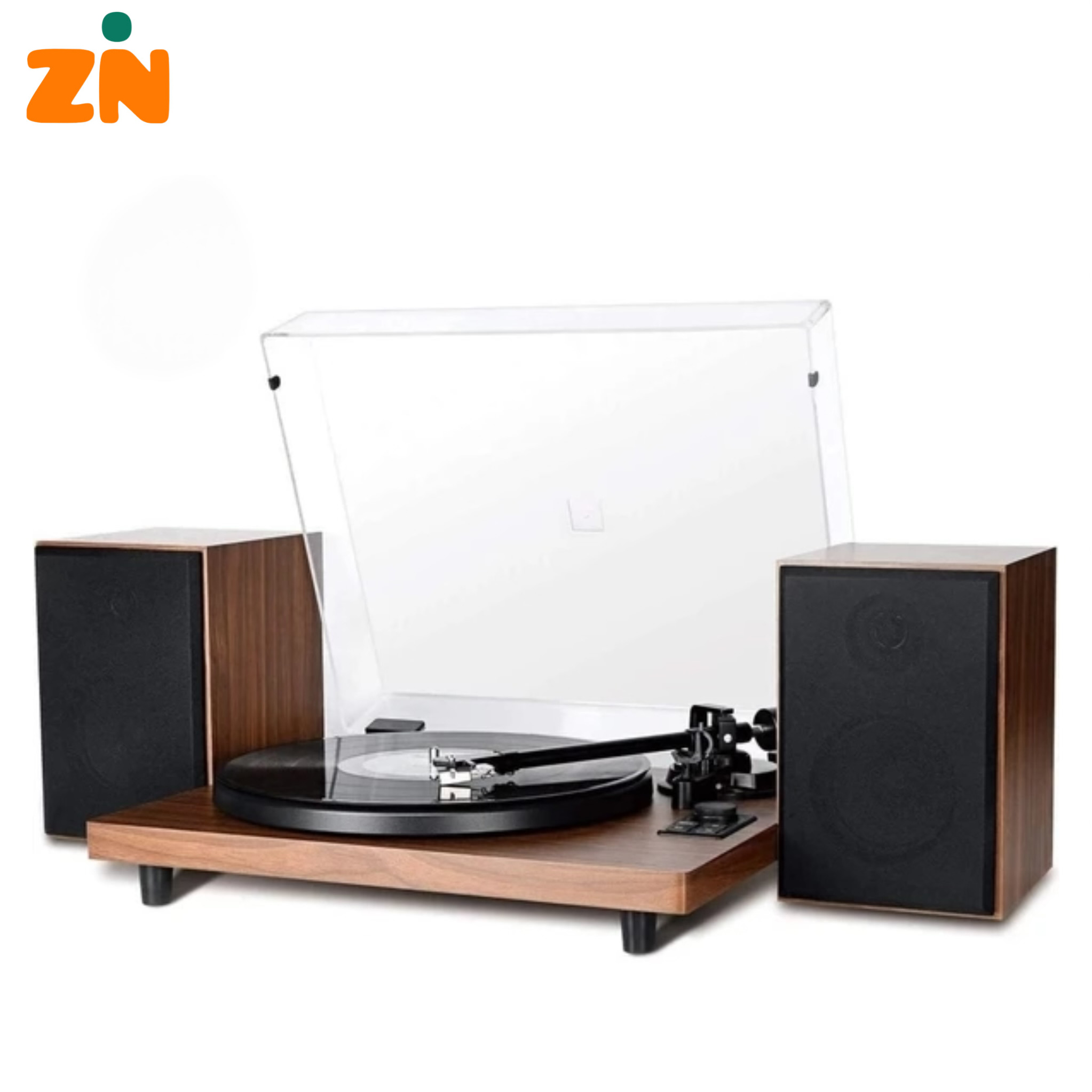 گرامافون چوبی HiFi مدل B10A | دو بلندگوی جداگانه | زومین کالا