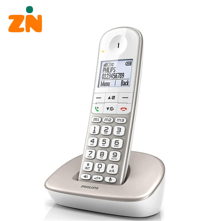 تلفن ثابت برند فیلیپس مدل XL490 | سازگار با سمعک، تقویت صدا و صفحه نمایش بزرگ