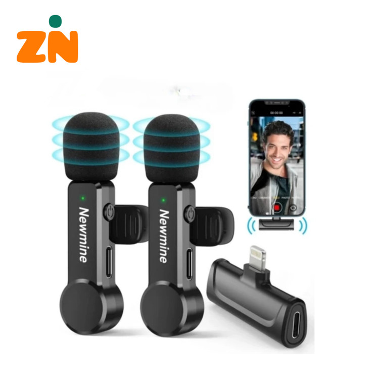 میکروفون یقه ای بی سیم 2 عددی برند Newmine مدل MC88