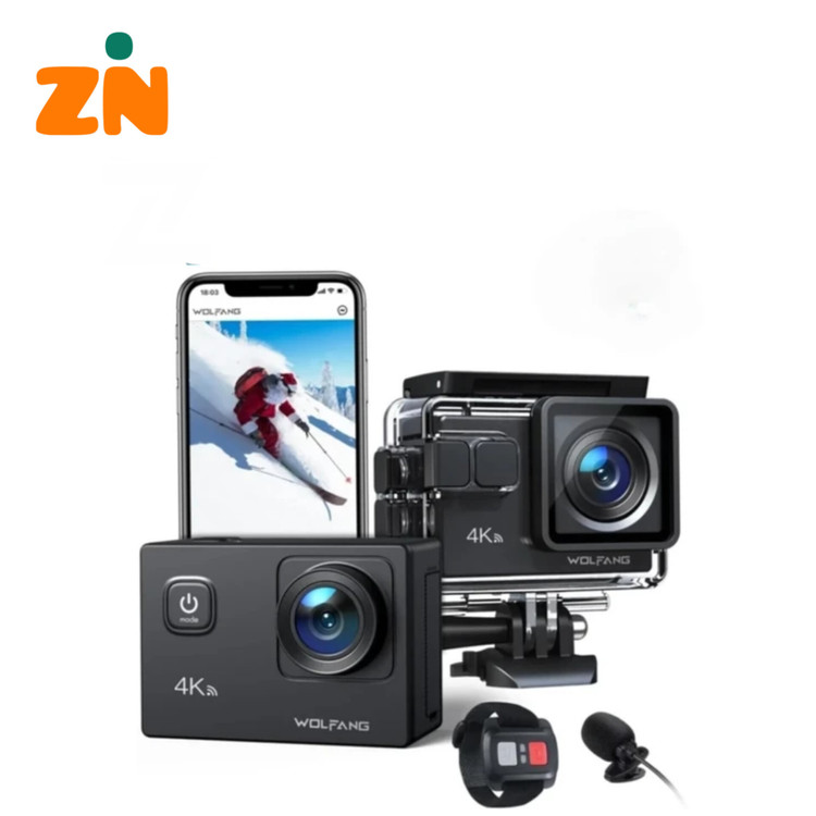 دوربین اکشن ورزشی 4K برند WOLFANG مدل GA100