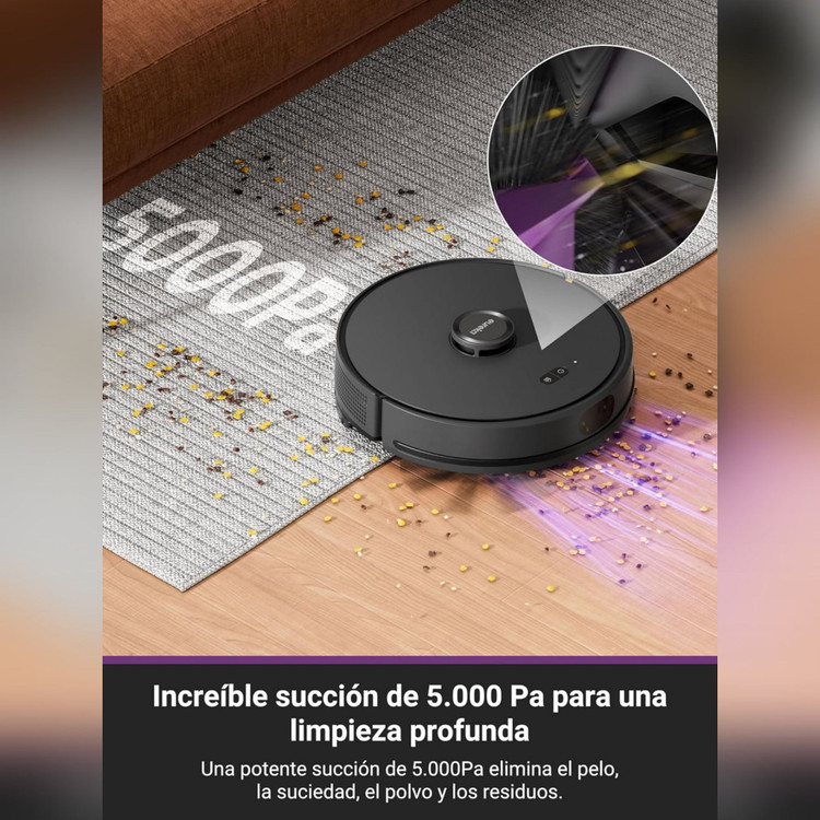 جارو برقی رباتیک هوشمند مخرن دار برند یوریکا مدل E6plus با قابلیت طی کش