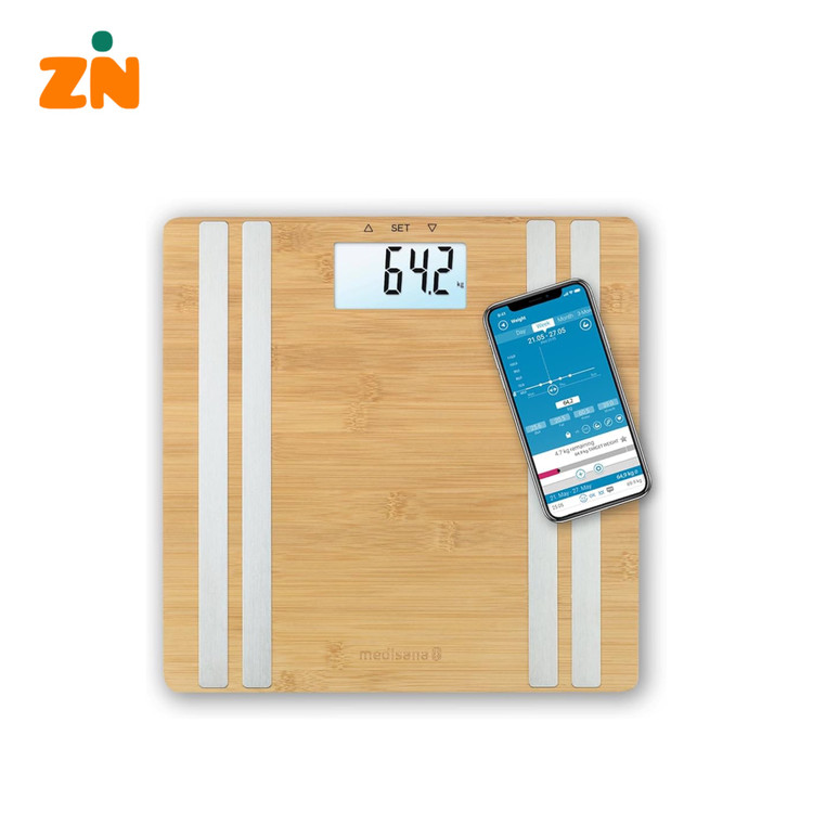 ترازوی آنالیز بدن مدیسانا هوشمند مدل BS 550 Connect بامبو اندازهگیری عضله ، چربی و آب بدن تا 180 کیلوگرم با اپلیکیشن