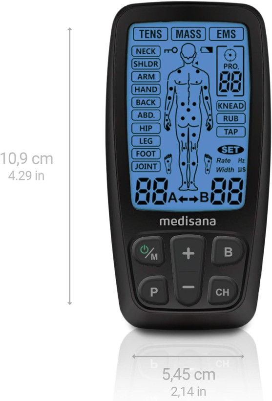 دستگاه تنس و EMS مدیسانا مدل TT 205 ماساژور الکتروتراپی تقویت عضلات 3 کاره تسکین درد و با 60 برنامه