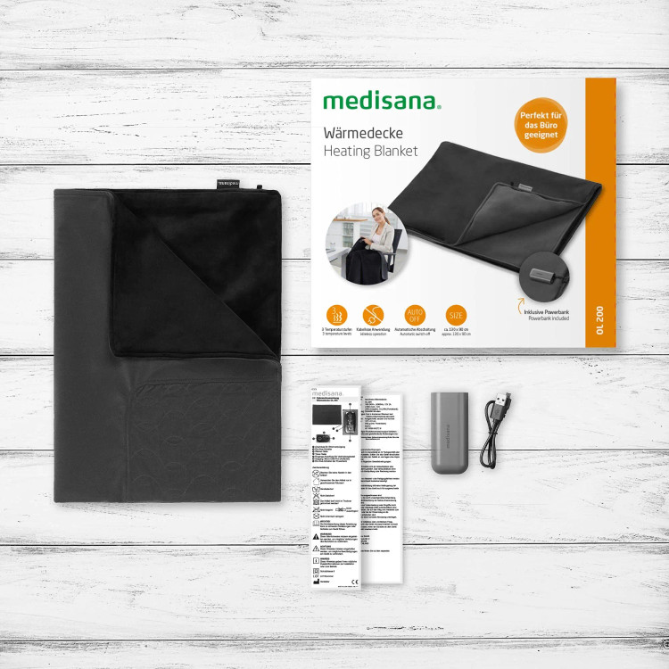 پتو برقی مدیسانا مدل Medisana OL 200 با پاوربانک سایز127*91 سانتیمتر