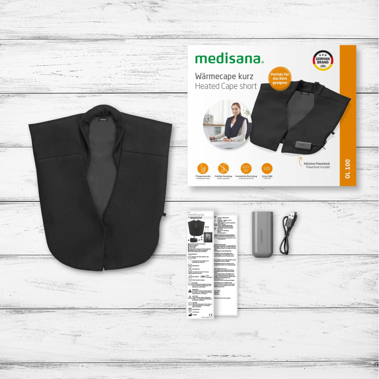 شنل گرمکن برقی مدیسانا مدل Medisana OL 100 با پاوربانک، ۳ سطح گرمایش