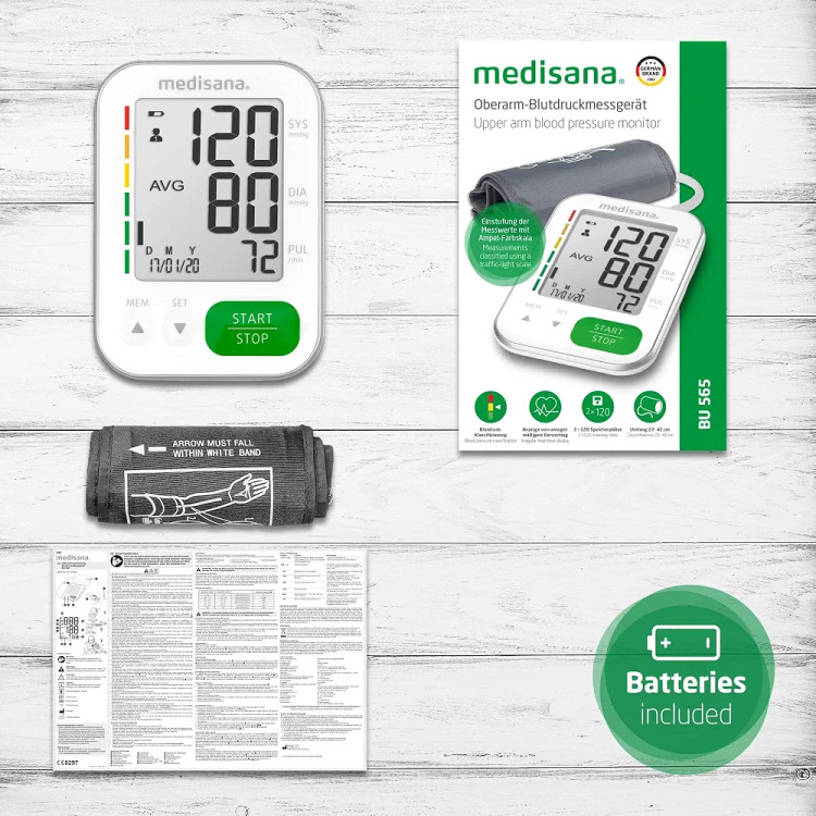 فشارسنج بازویی دیجیتال مدیسانا مدل Medisana BU 565 با تشخیص ضربان نامنظم