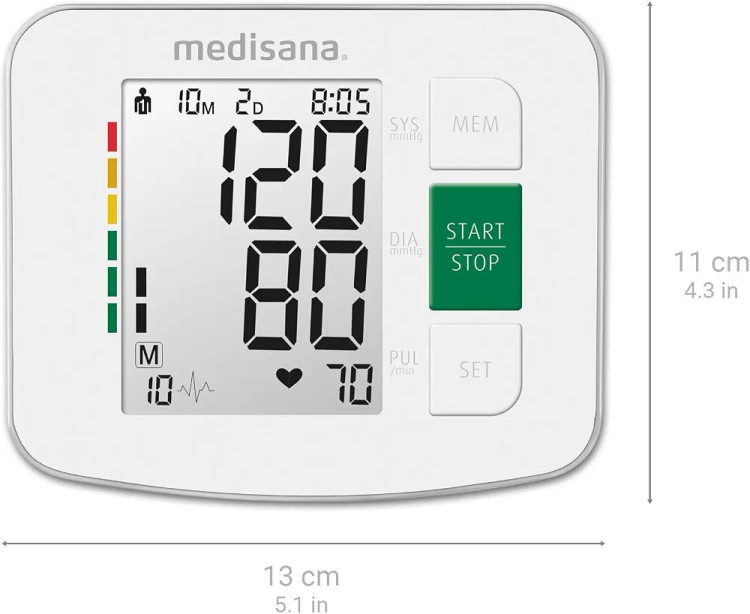 فشارسنج بازویی دیجیتال مدیسانا مدل Medisana BU 512 با تشخیص ضربان نامنظم