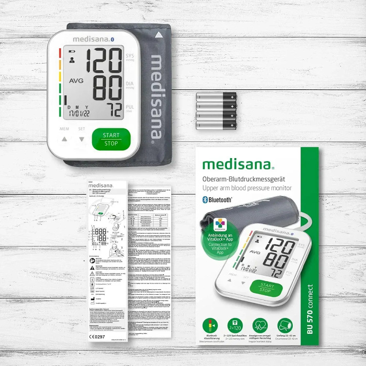 فشارسنج بازویی دیجیتال مدیسانا مدل Medisana BU 570 Connect با بلوتوث