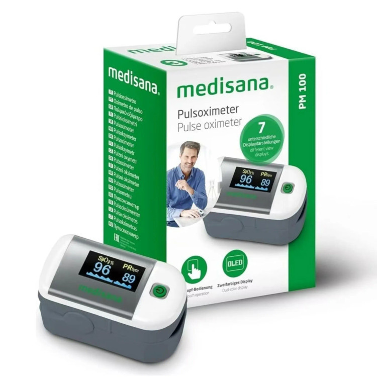 پالس اکسیمتر انگشتی مدیسانا مدل Medisana PM 100، اندازهگیری اکسیژن خون و ضربان قلب