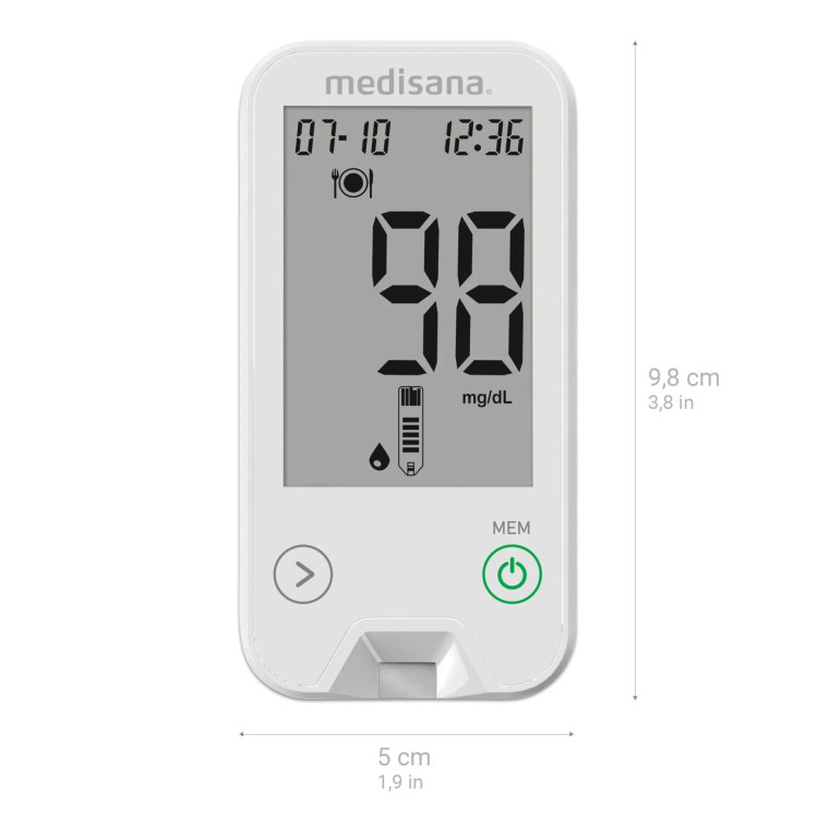 دستگاه تست قند خون مدیسانا MediTouch 2 مدل 79030 | اندازهگیری mg/dL