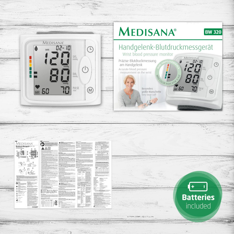 فشارسنج مچی مدیسانا مدل Medisana BW 320 تشخیص ضربان نامنظم و حافظه دو کاربر