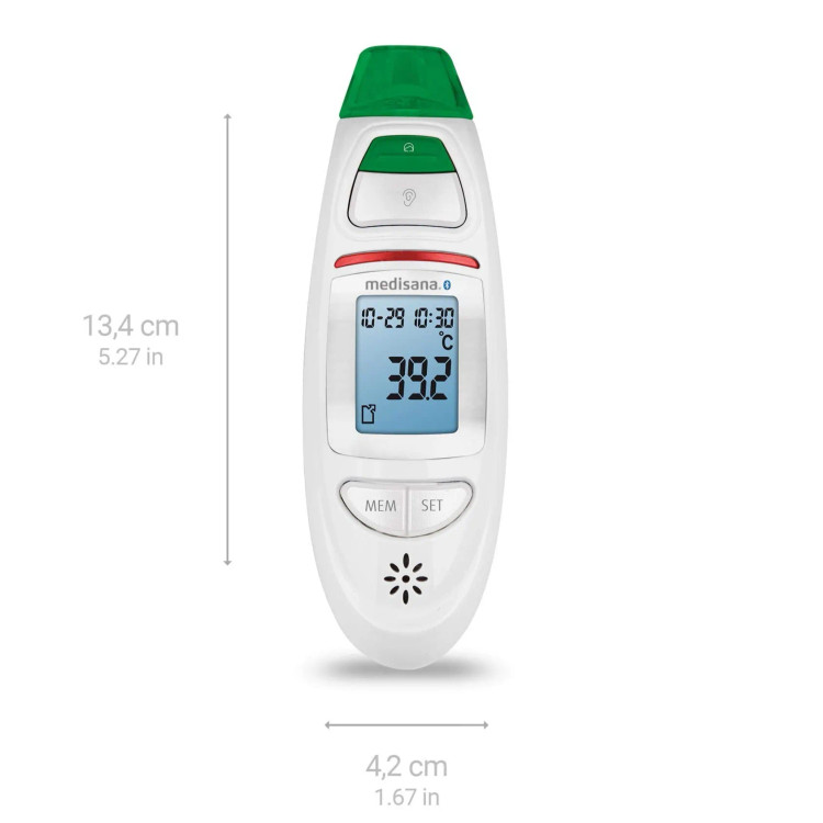 دماسنج دیجیتال مادون قرمز مدیسانا Medisana TM 750 Connect | پیشانی و گوش | Bluetooth
