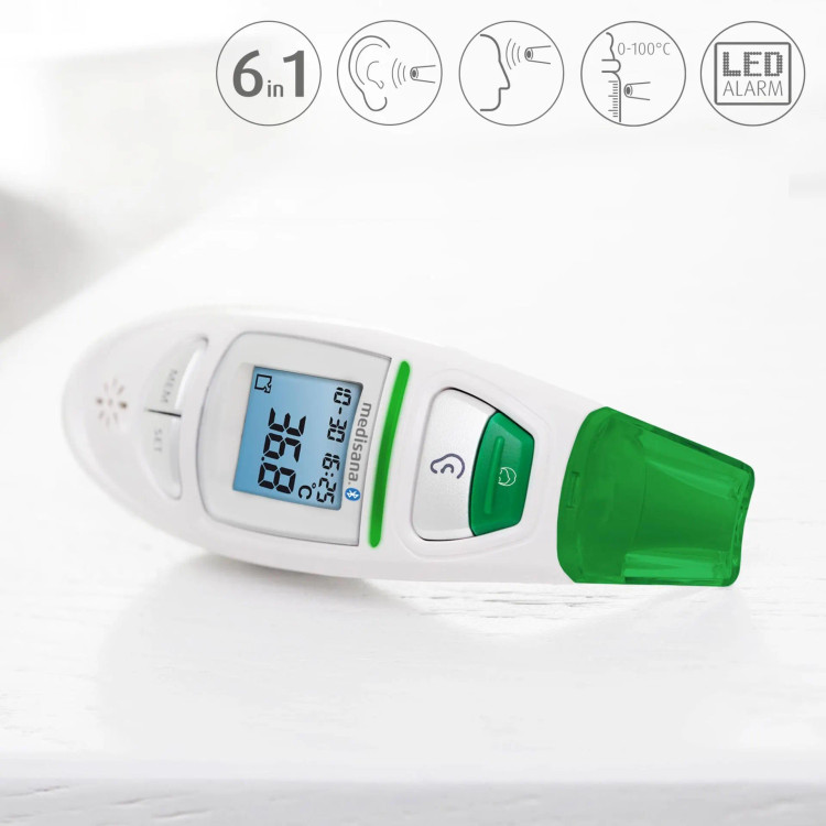 دماسنج دیجیتال مادون قرمز مدیسانا Medisana TM 750 Connect | پیشانی و گوش | Bluetooth