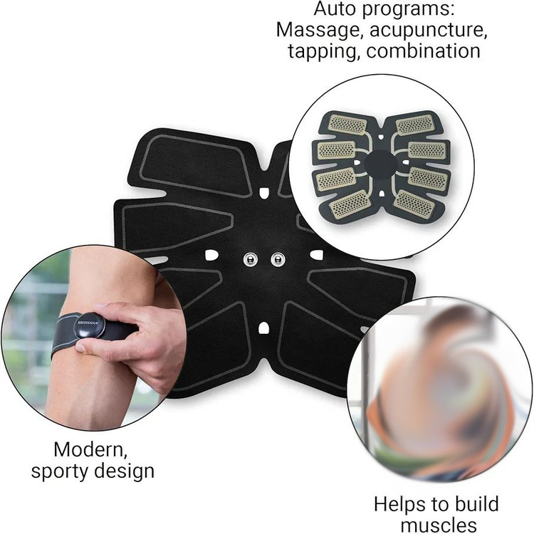 دستگاه عضلهساز EMS مدیسانا Medisana Body Trainer مدل 79524 | تحریک الکتریکی عضلات شکم، بازو و پا