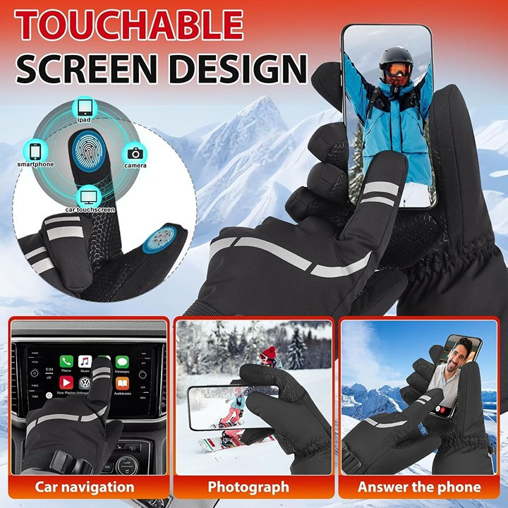 دستکش گرمایشی شارژی مردانه و زنانه با باتری 2200 میلی آمپر سایز L