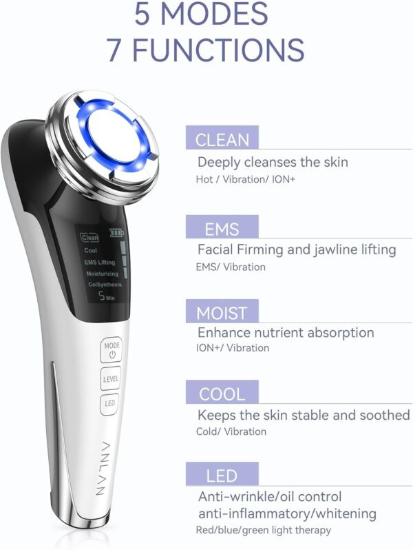 دستگاه جوانسازی و لیفت صورت با فرکانس EMS ضدپیری و ضدچروک پوست آنلن مدل A-DRY11